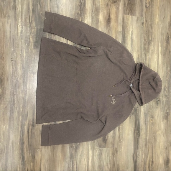 Brown Hurley Y2K Style Hoodie with Embroidered Logo - Picture 1 of 5